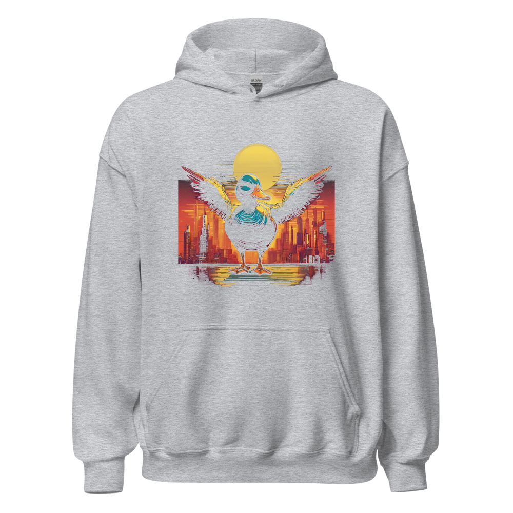 Sport Grey Hoodie with print art