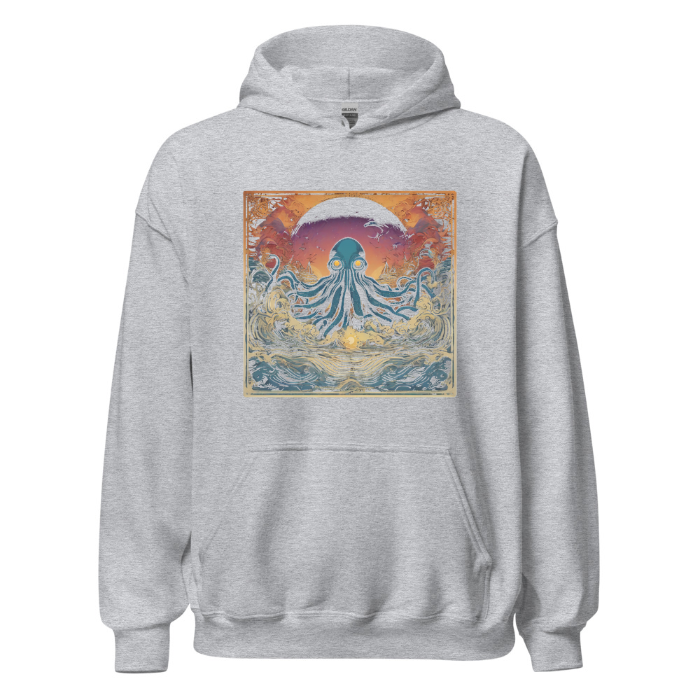 Sport Grey Hoodie with print art