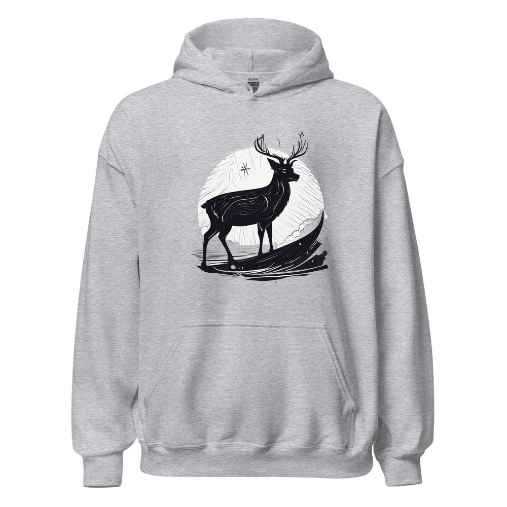 Sport Grey Hoodie with print art