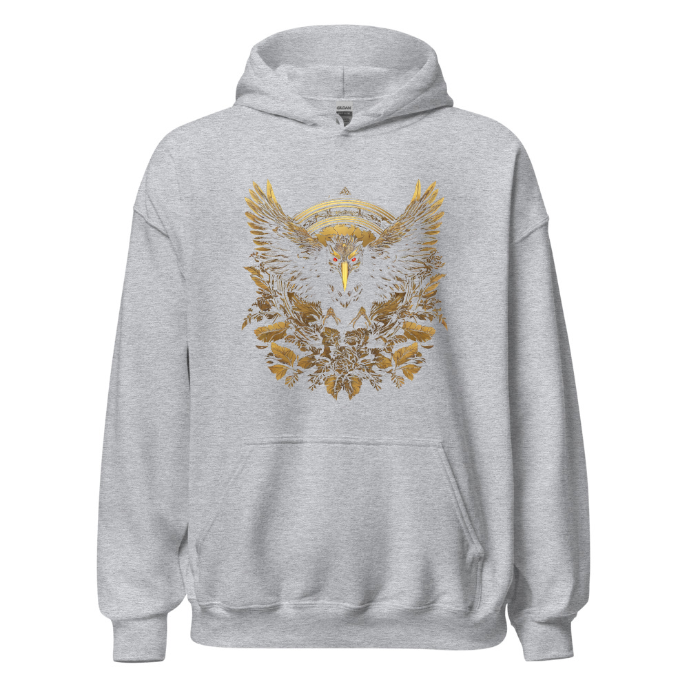 Sport Grey Hoodie with print art