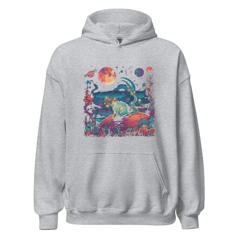 Sport Grey Hoodie with print art