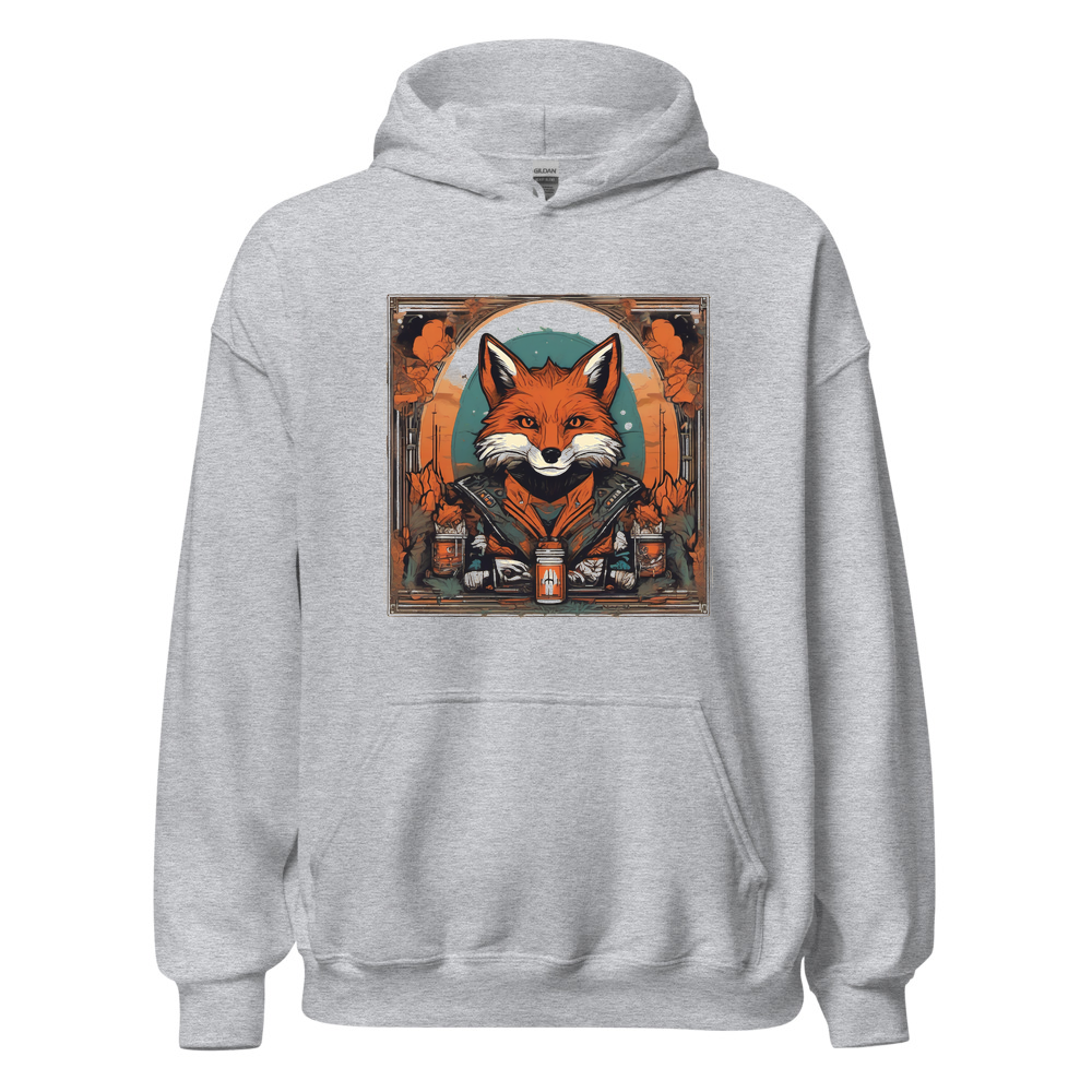 Sport Grey Hoodie with print art