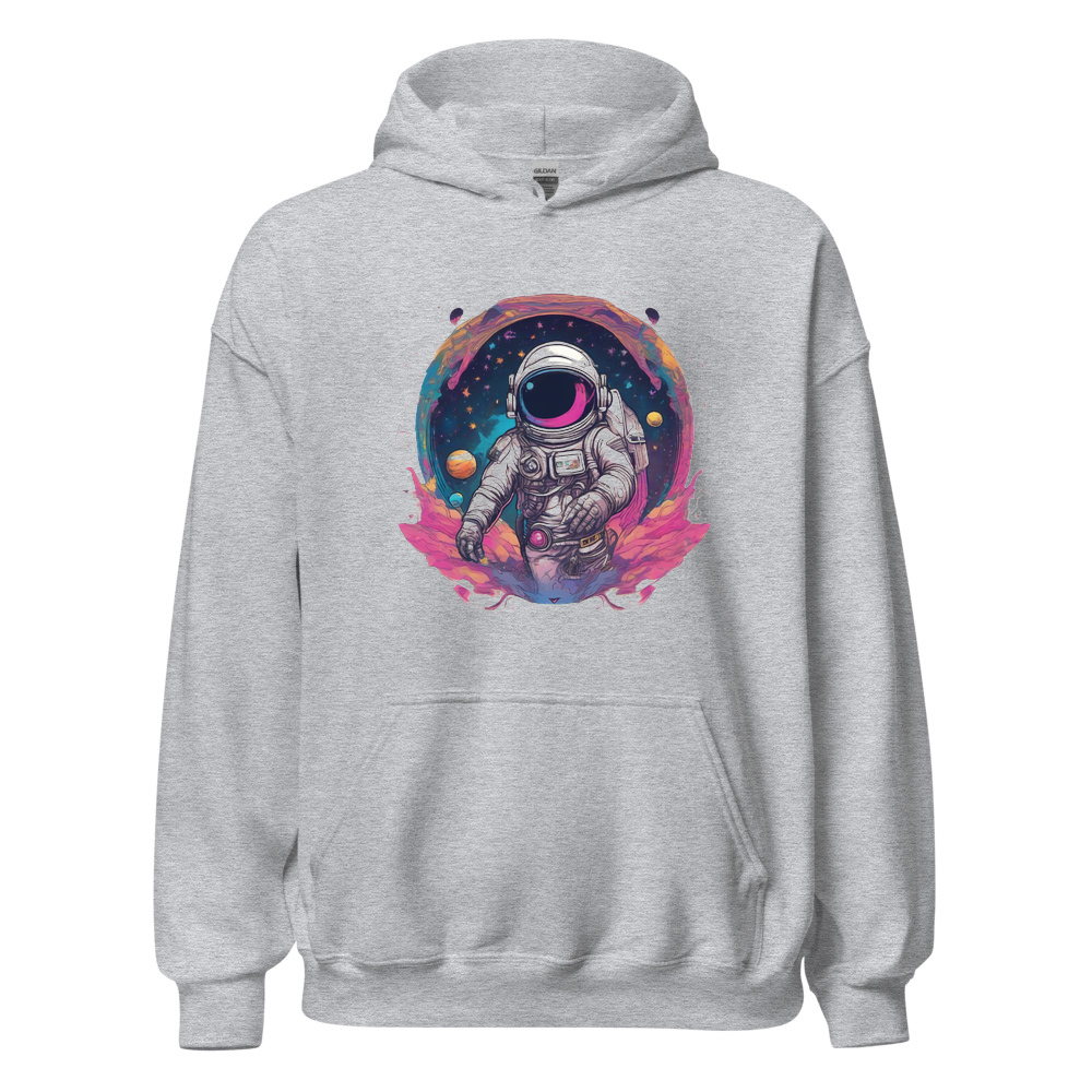 Sport Grey Hoodie with print art