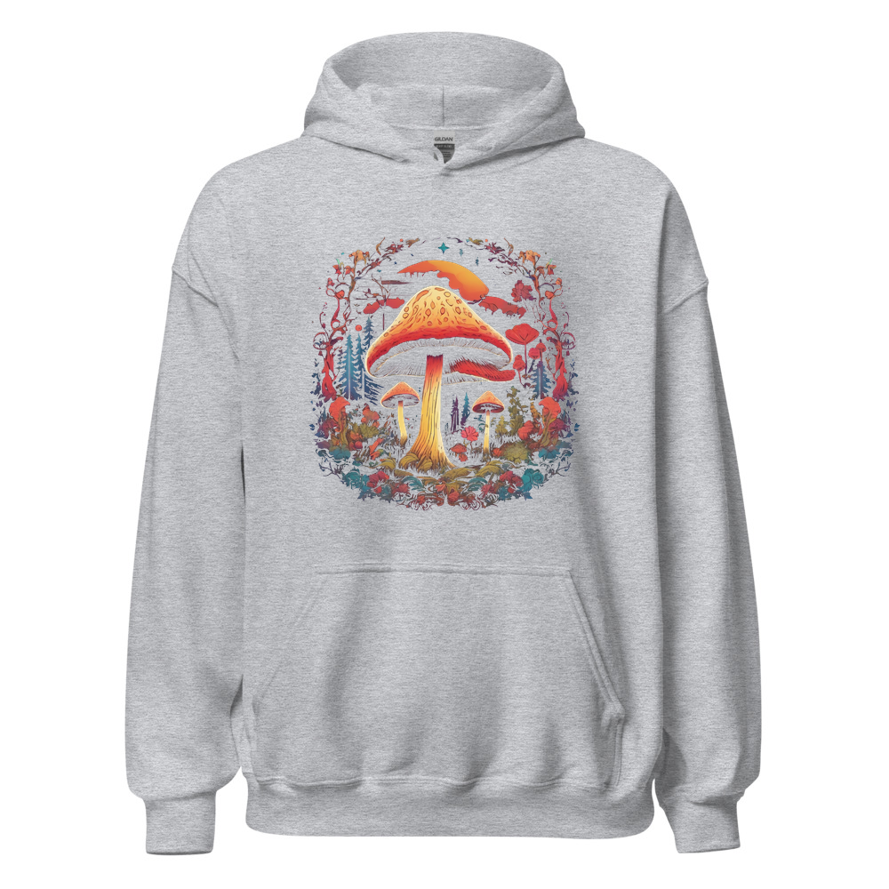 Sport Grey Hoodie with print art