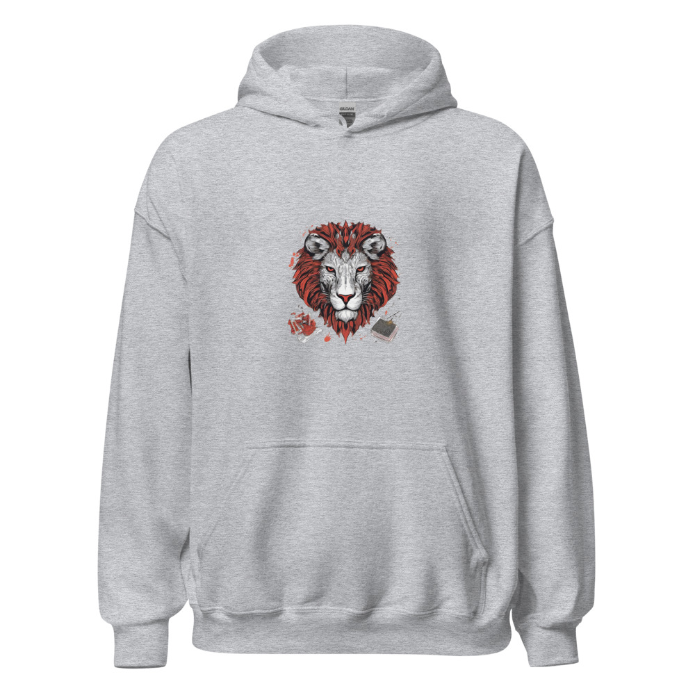 Sport Grey Hoodie with print art