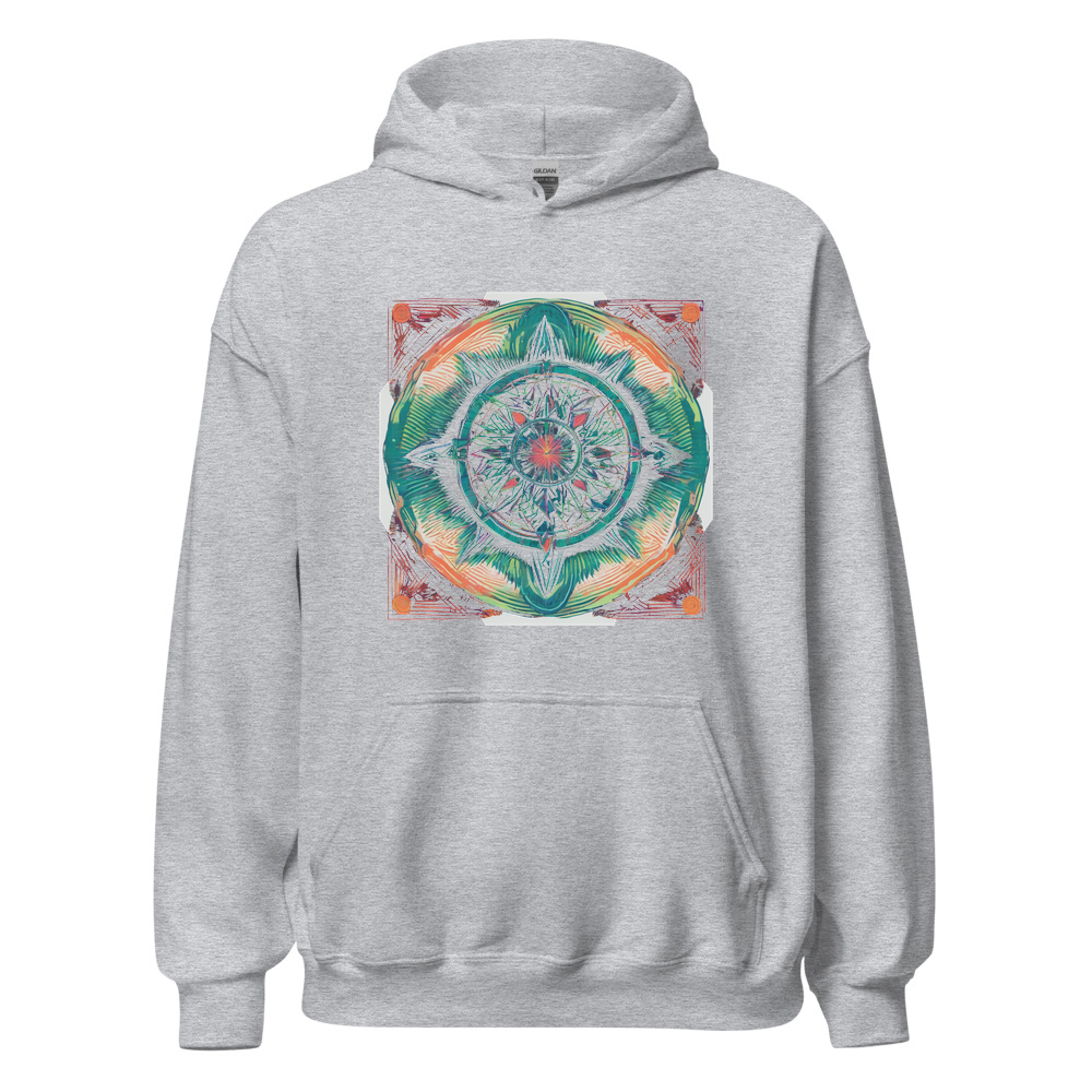 Sport Grey Hoodie with print art