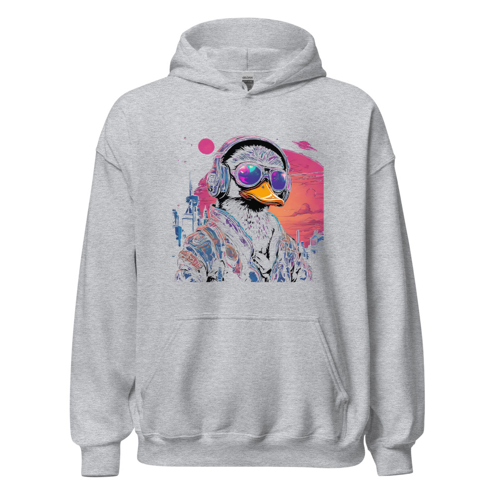 Sport Grey Hoodie with print art