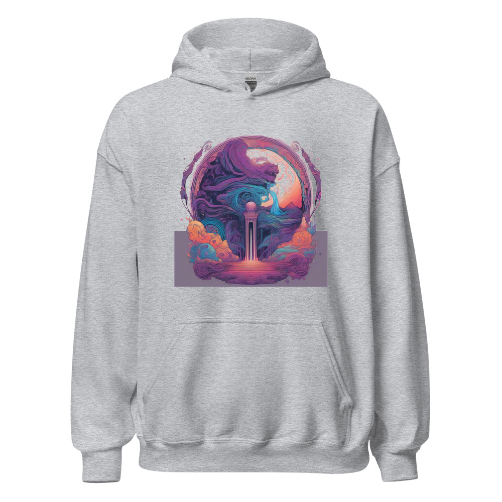 Sport Grey Hoodie with print art