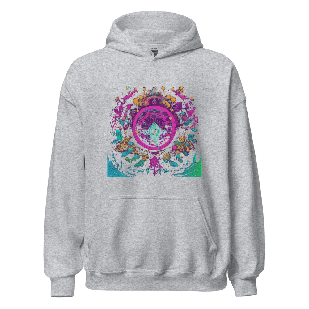 Sport Grey Hoodie with print art