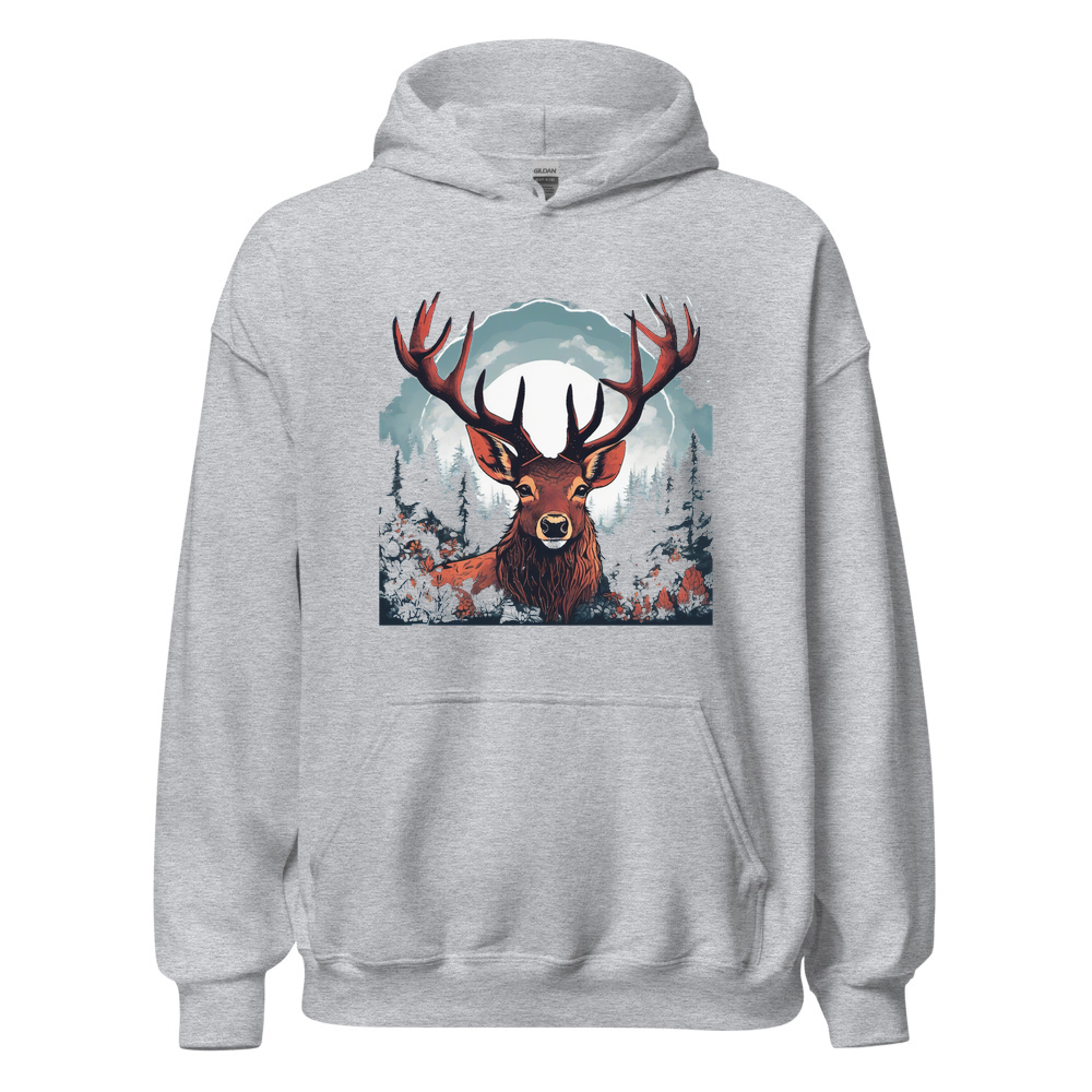 Sport Grey Hoodie with print art