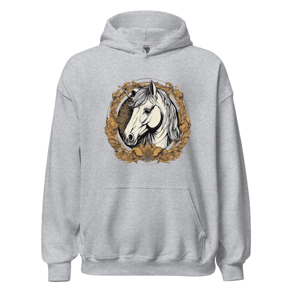 Sport Grey Hoodie with print art