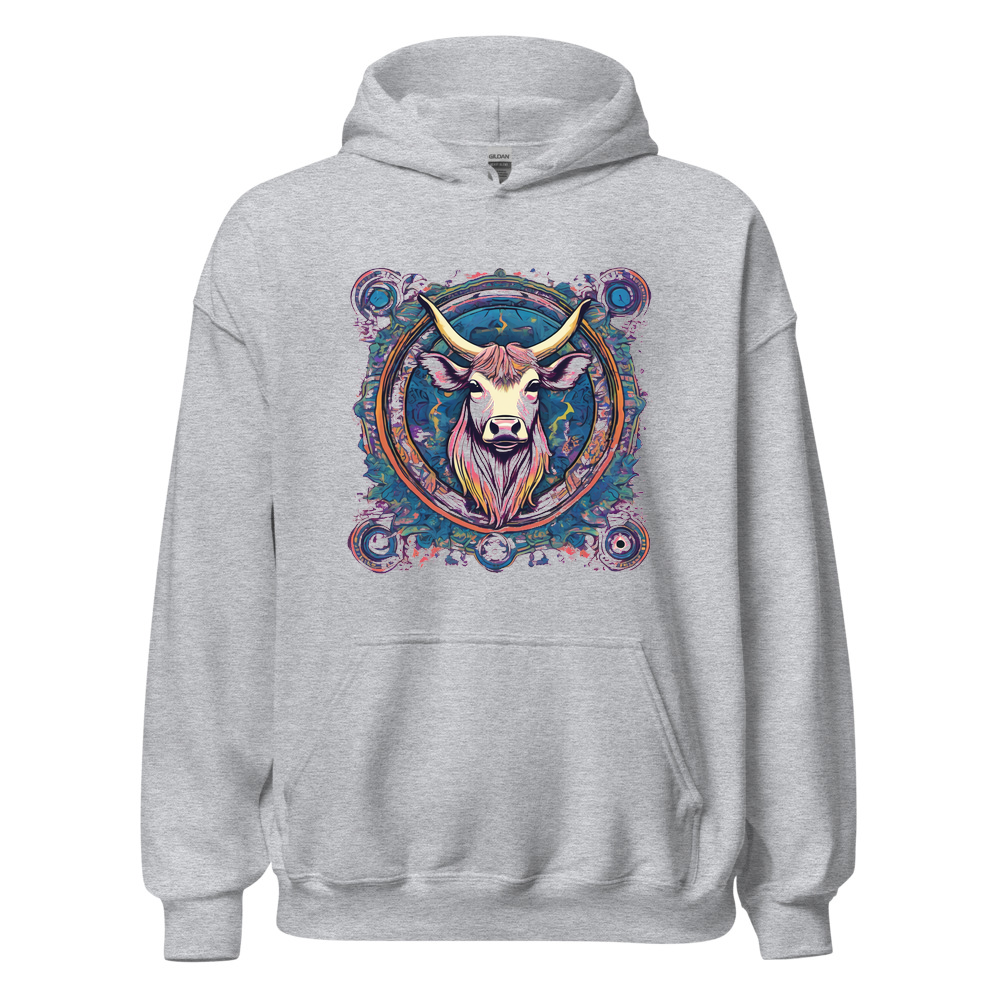 Sport Grey Hoodie with print art