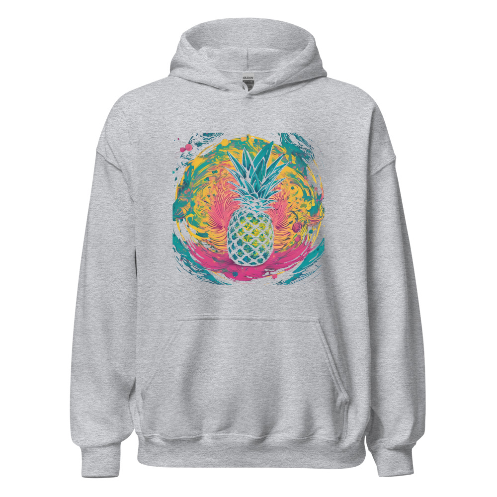 Sport Grey Hoodie with print art