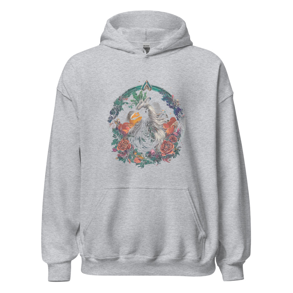 Sport Grey Hoodie with print art