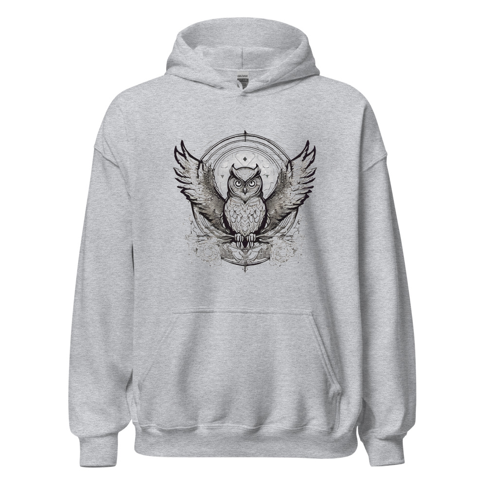 Sport Grey Hoodie with print art