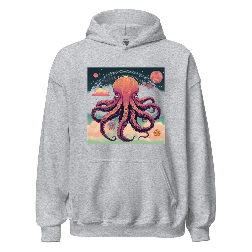Sport Grey Hoodie with print art