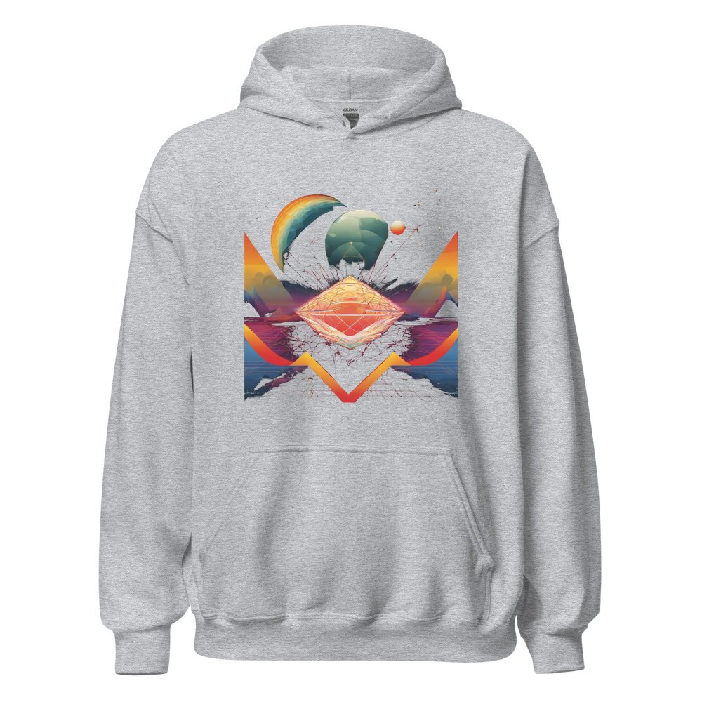 Sport Grey Hoodie with print art