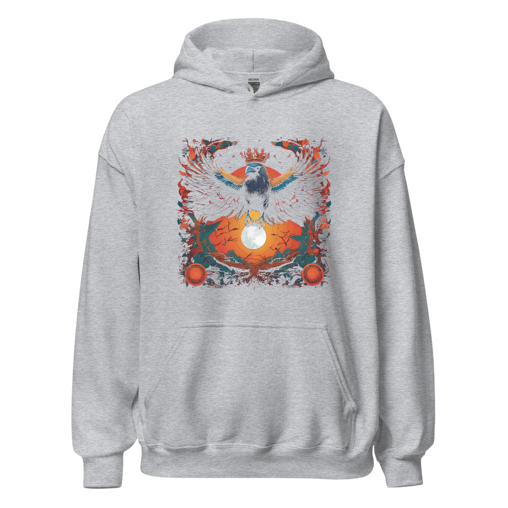 Sport Grey Hoodie with print art