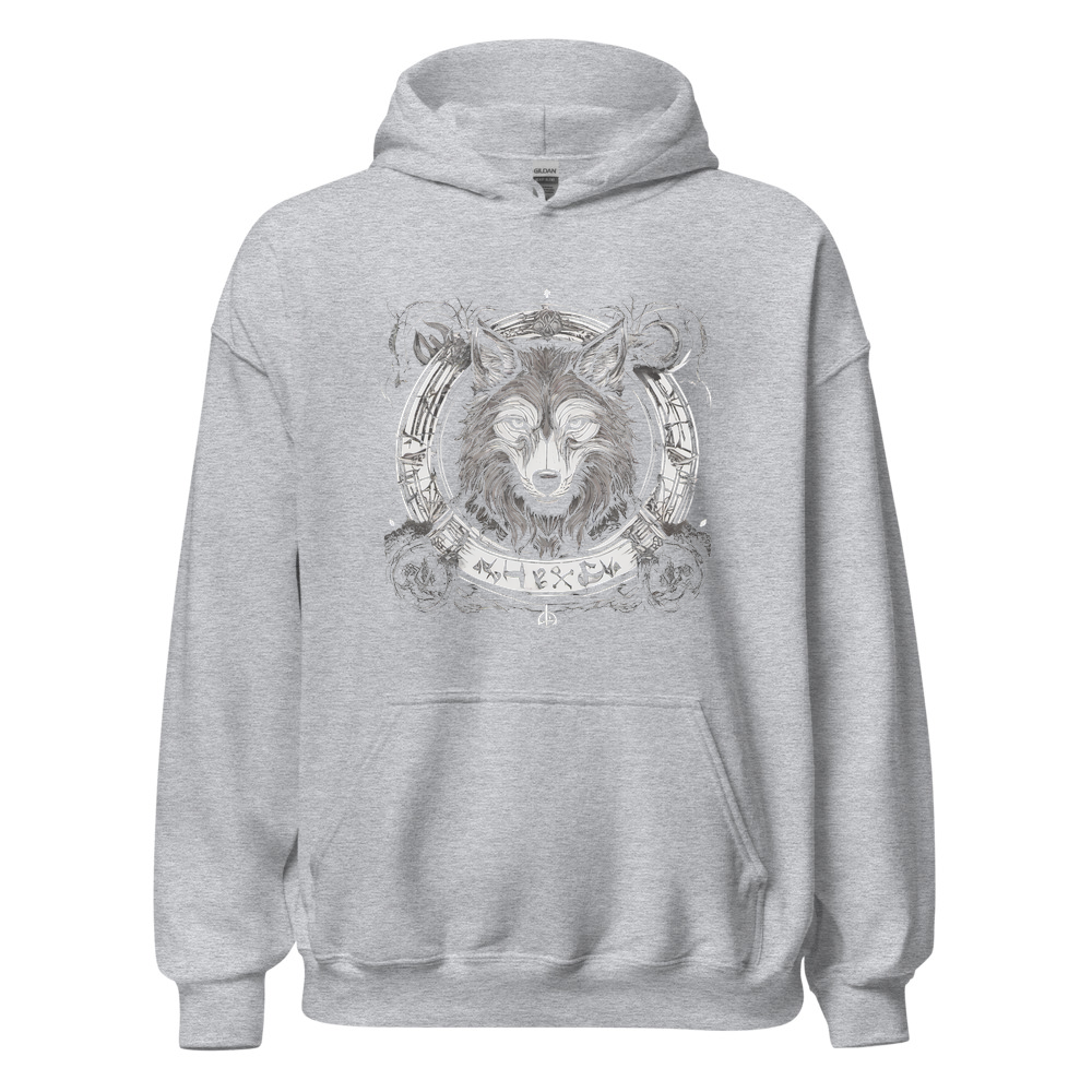 Sport Grey Hoodie with print art