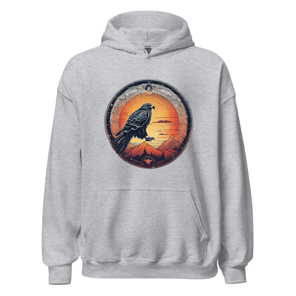 Sport Grey Hoodie with print art