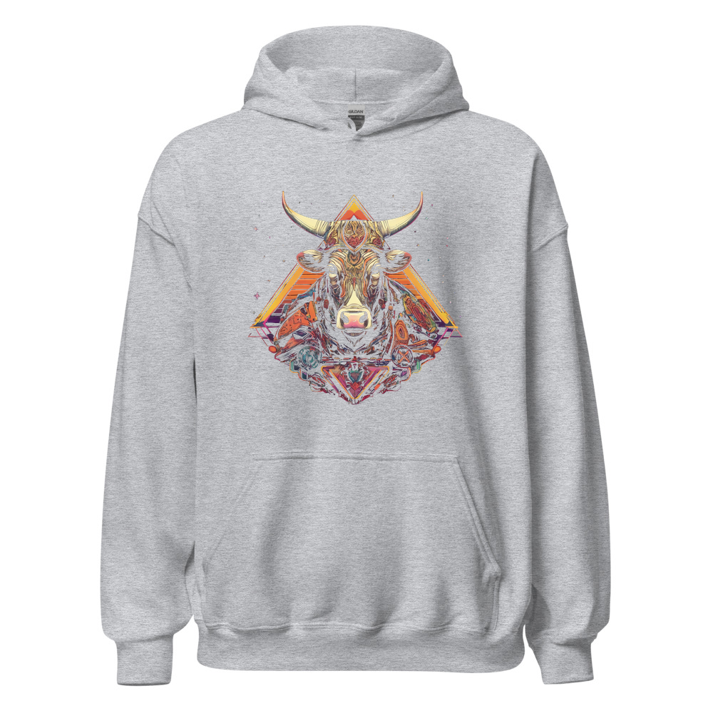 Sport Grey Hoodie with print art