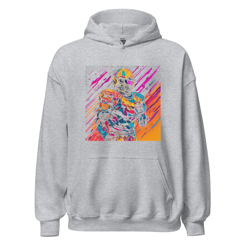 Sport Grey Hoodie with print art