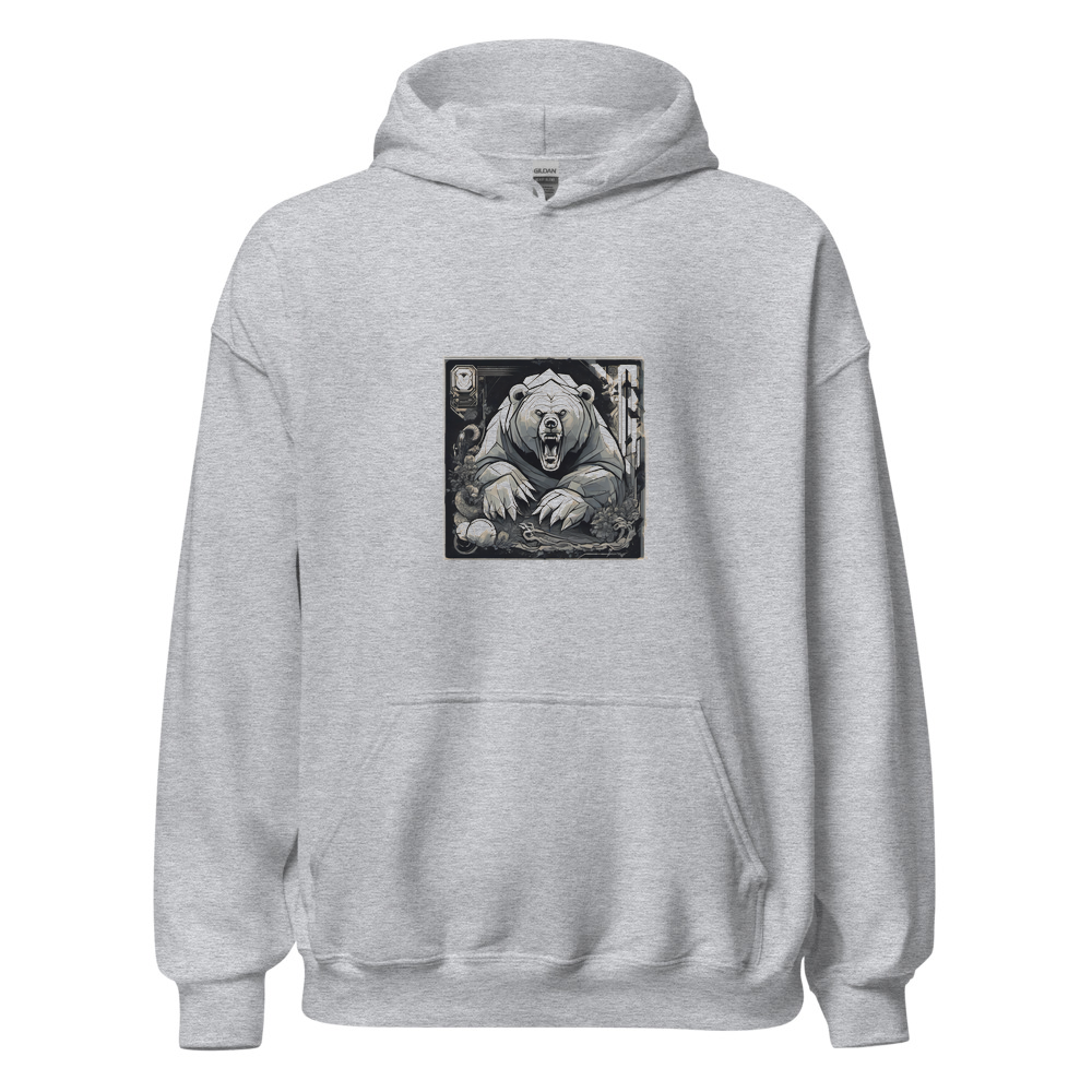 Sport Grey Hoodie with print art