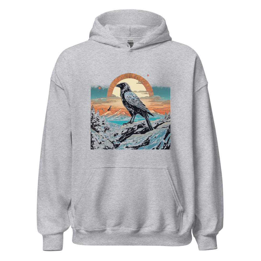 Sport Grey Hoodie with print art