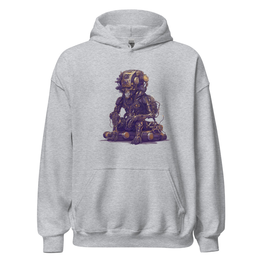 Sport Grey Hoodie with print art