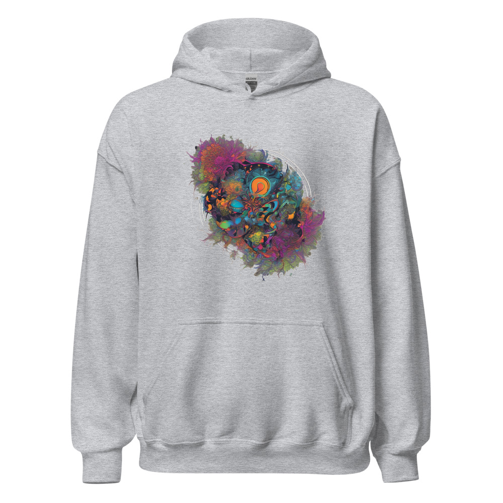 Sport Grey Hoodie with print art