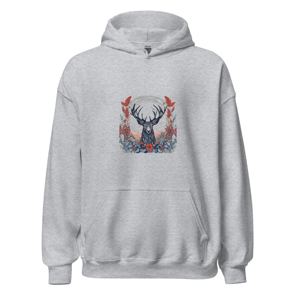 Sport Grey Hoodie with print art