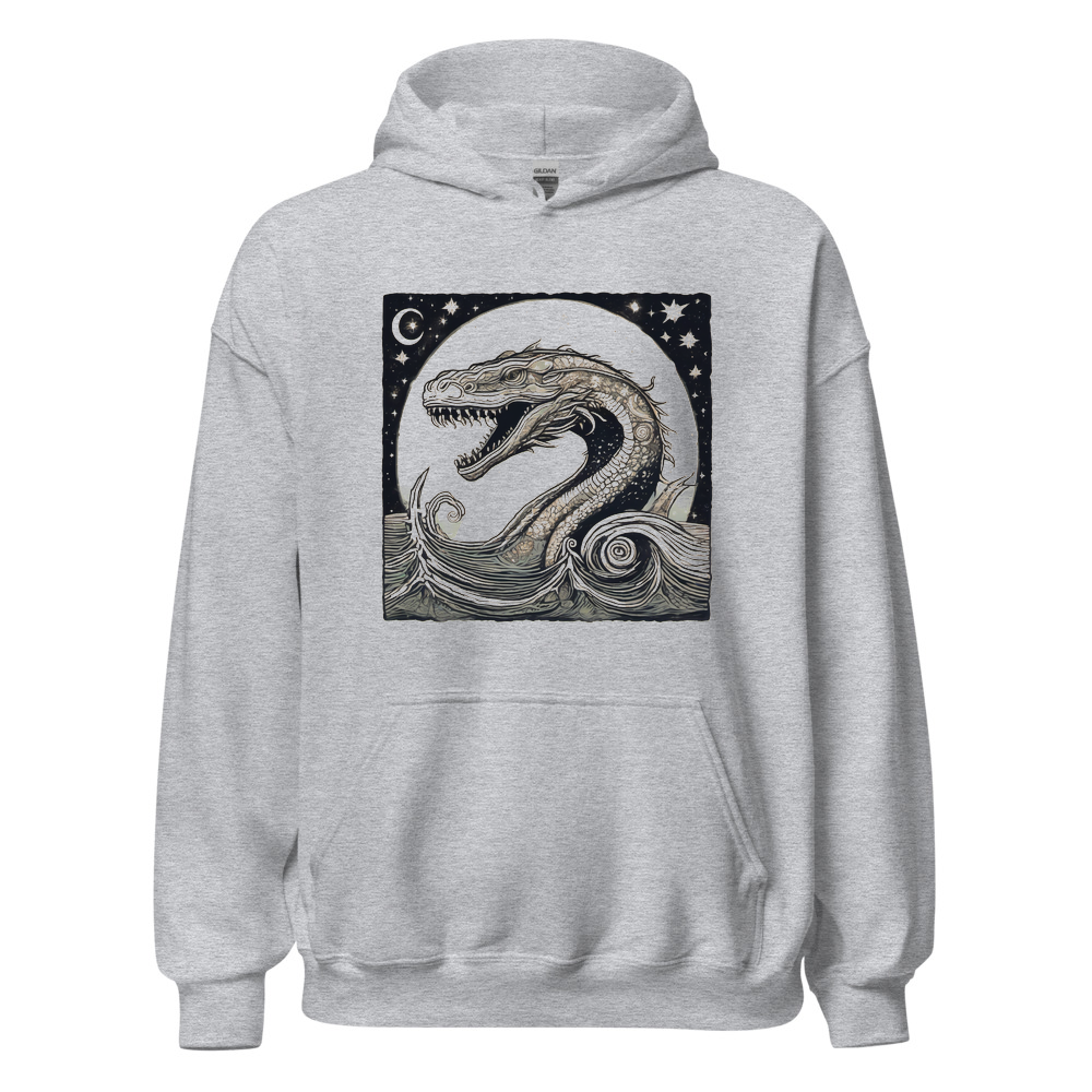 Sport Grey Hoodie with print art