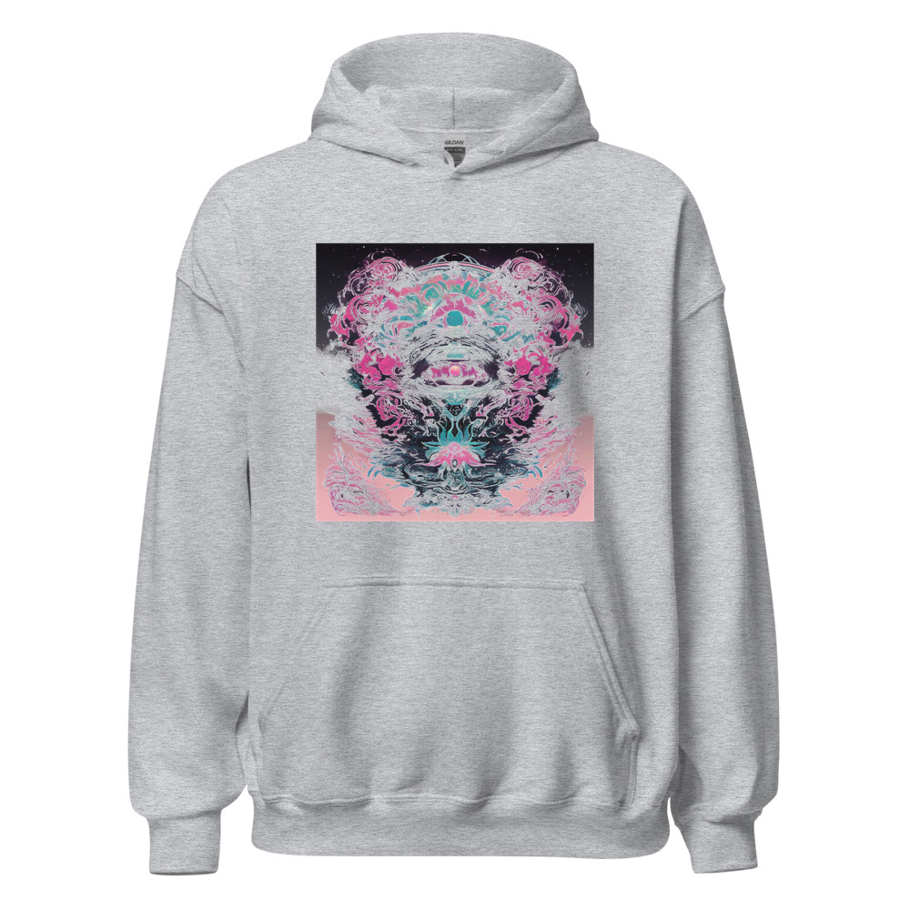 Sport Grey Hoodie with print art