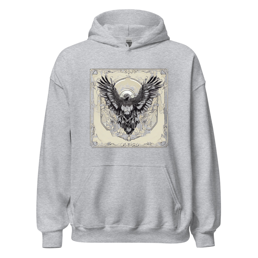 Sport Grey Hoodie with print art