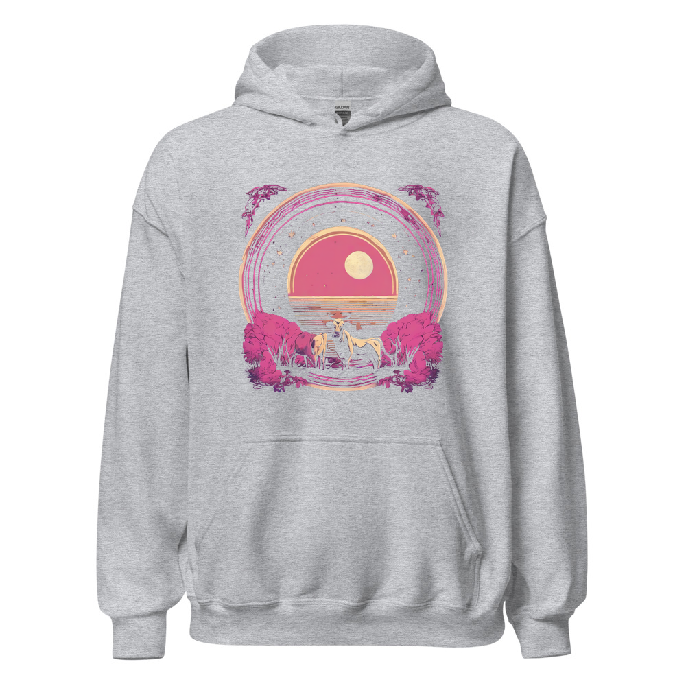 Sport Grey Hoodie with print art