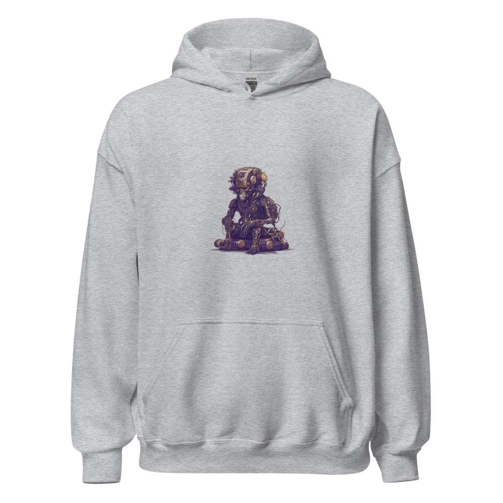 Sport Grey Hoodie with print art