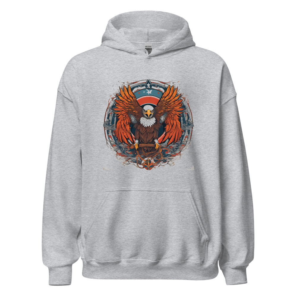 Sport Grey Hoodie with print art