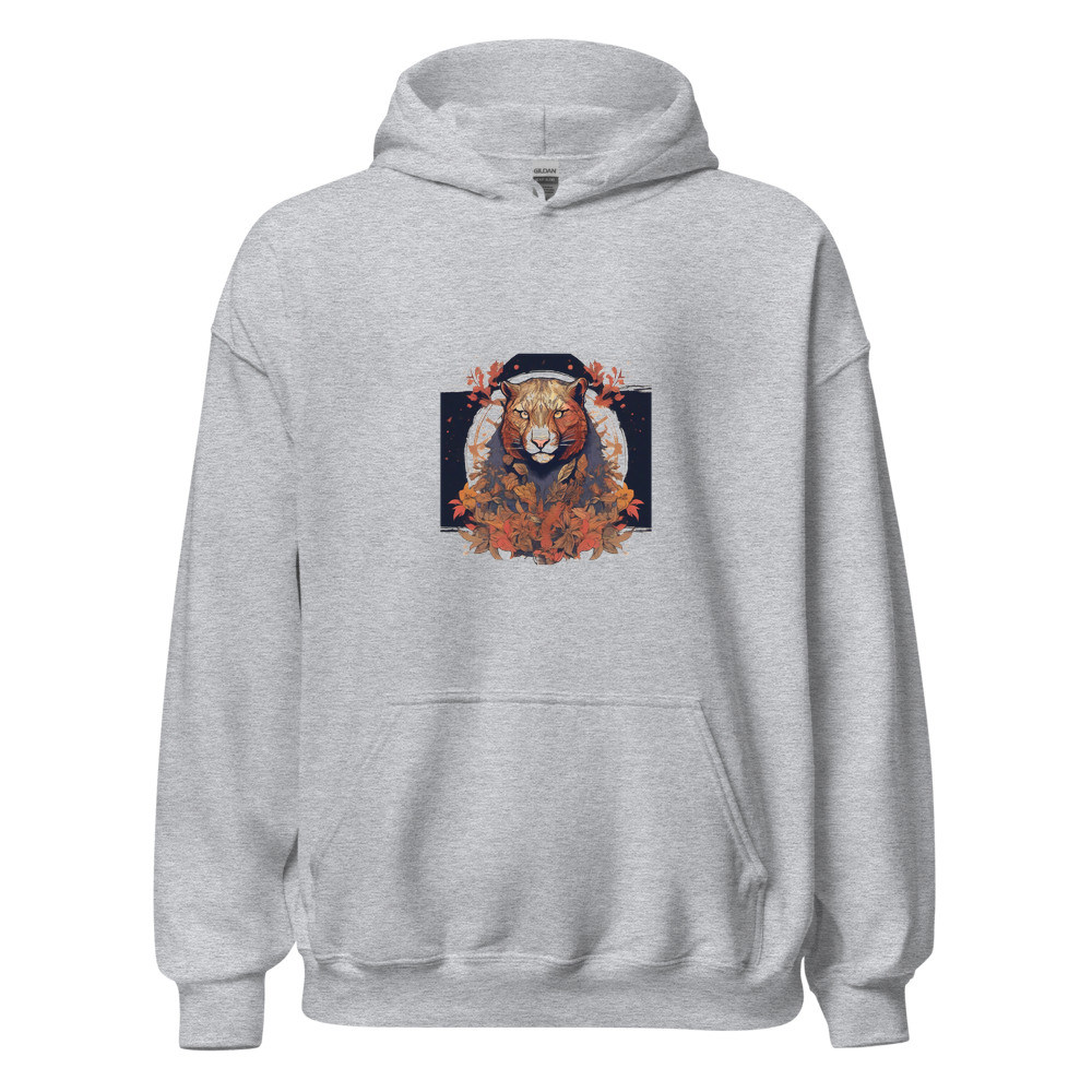 Sport Grey Hoodie with print art