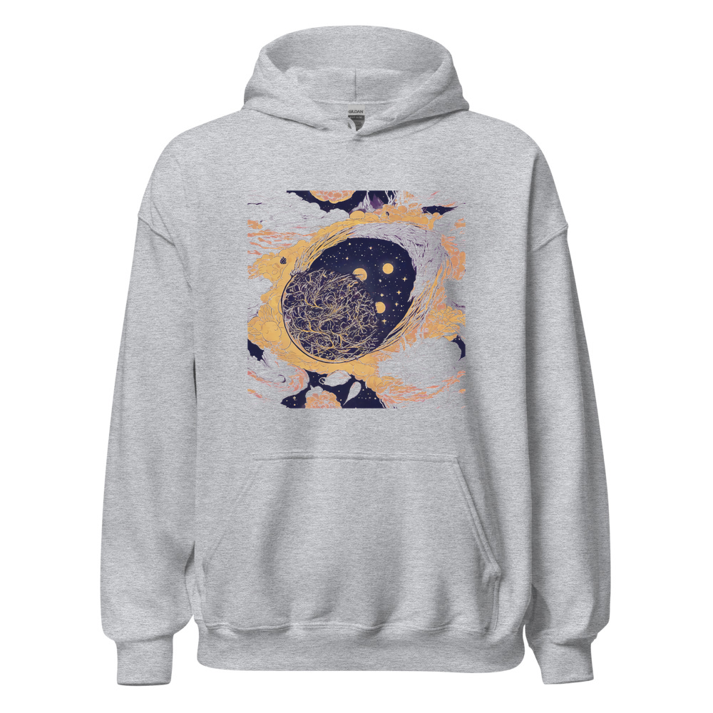 Sport Grey Hoodie with print art