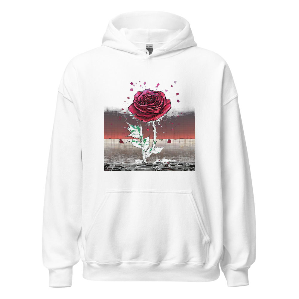 White Hoodie with print art