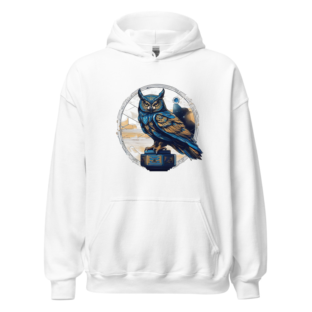 White Hoodie with print art
