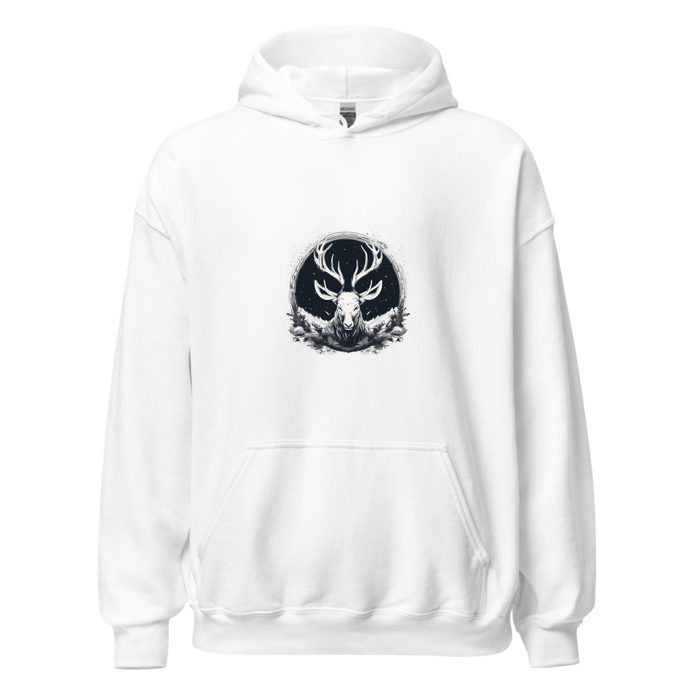 White Hoodie with print art