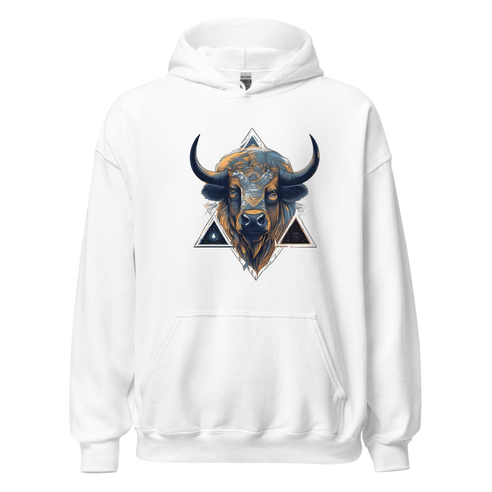 White Hoodie with print art