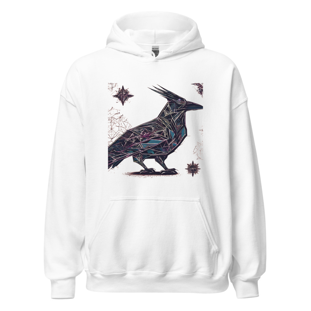 White Hoodie with print art
