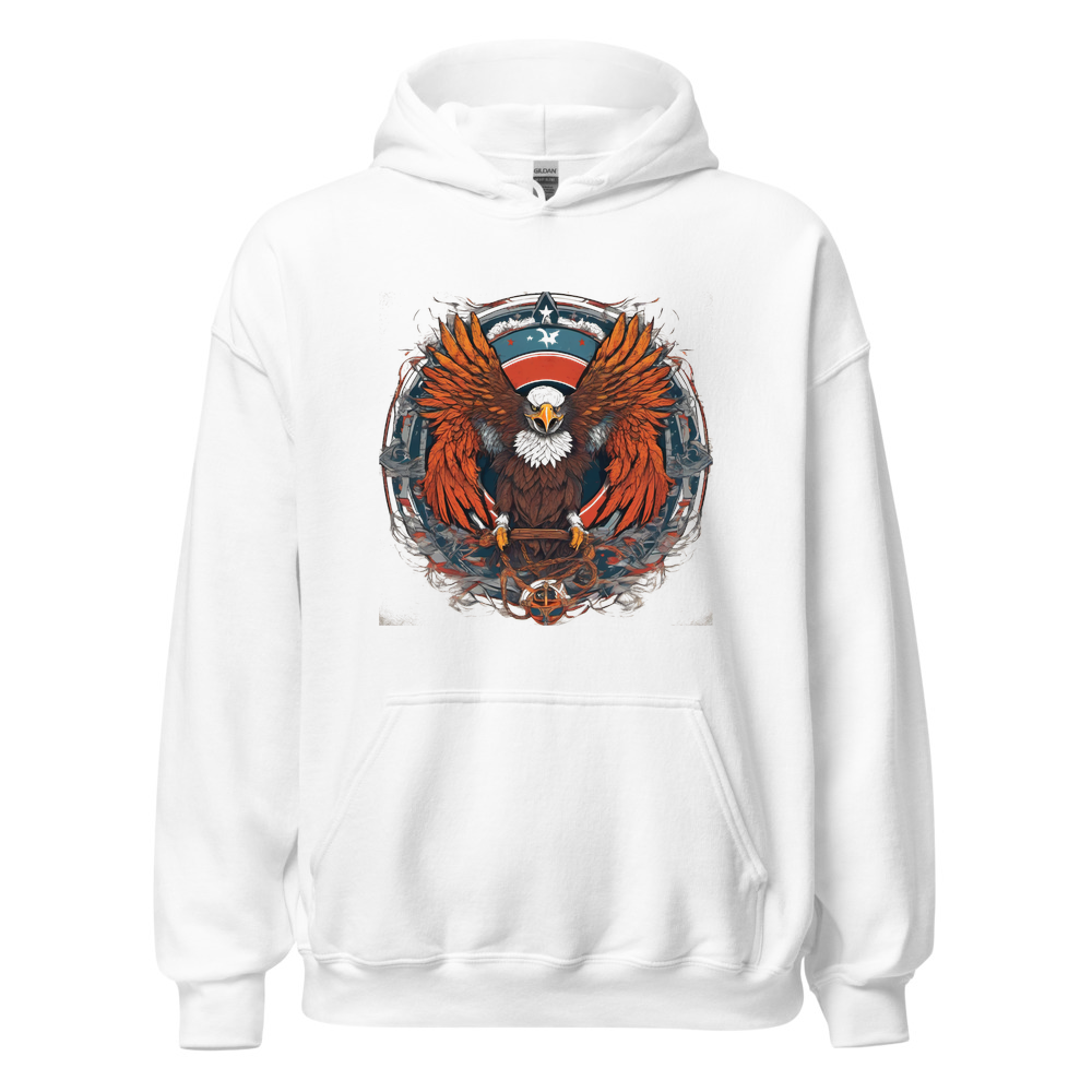 White Hoodie with print art