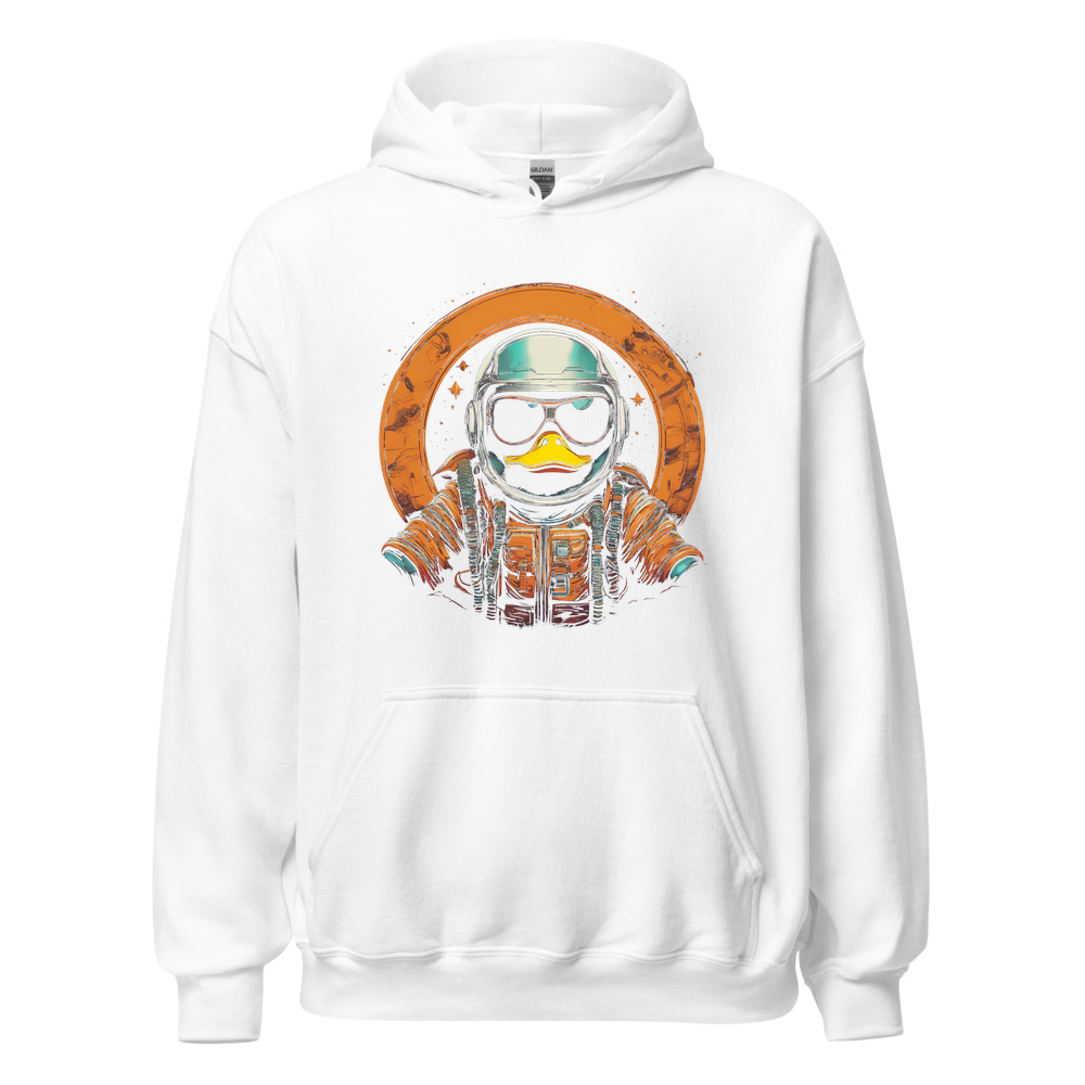 White Hoodie with print art