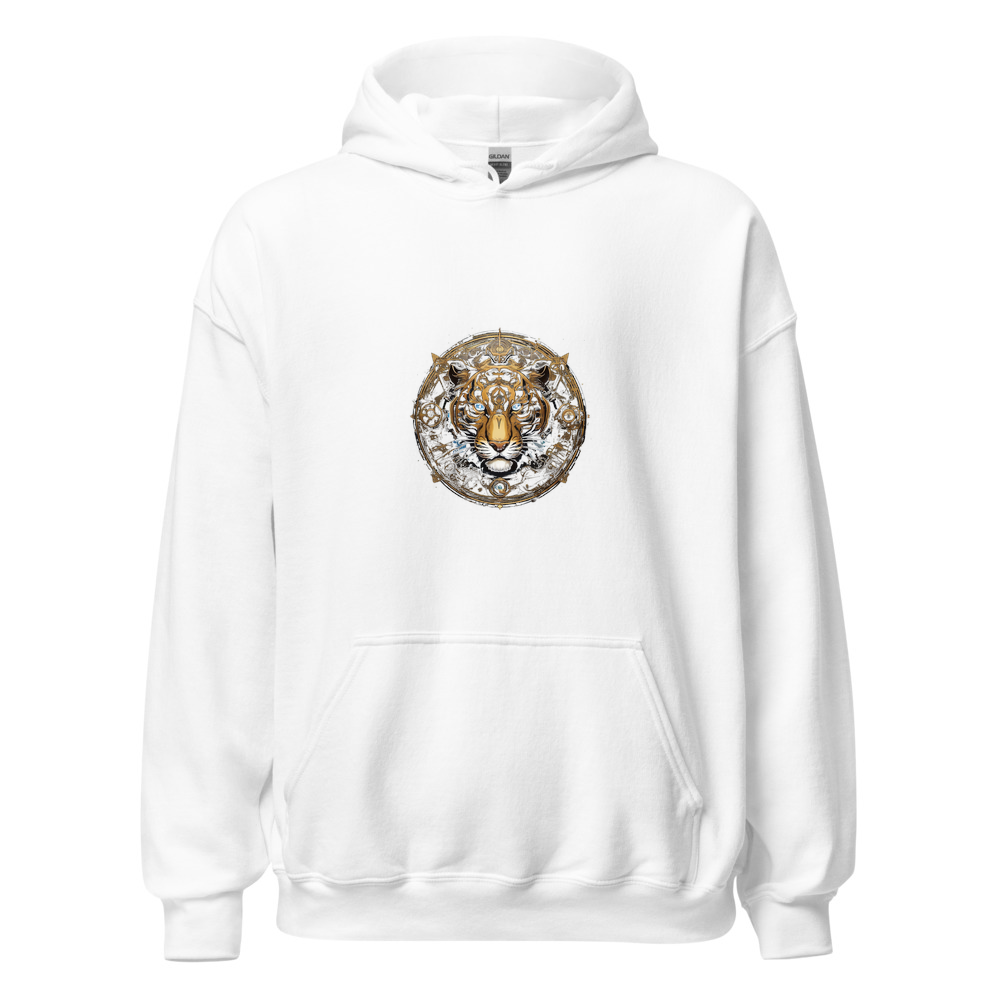 White Hoodie with print art