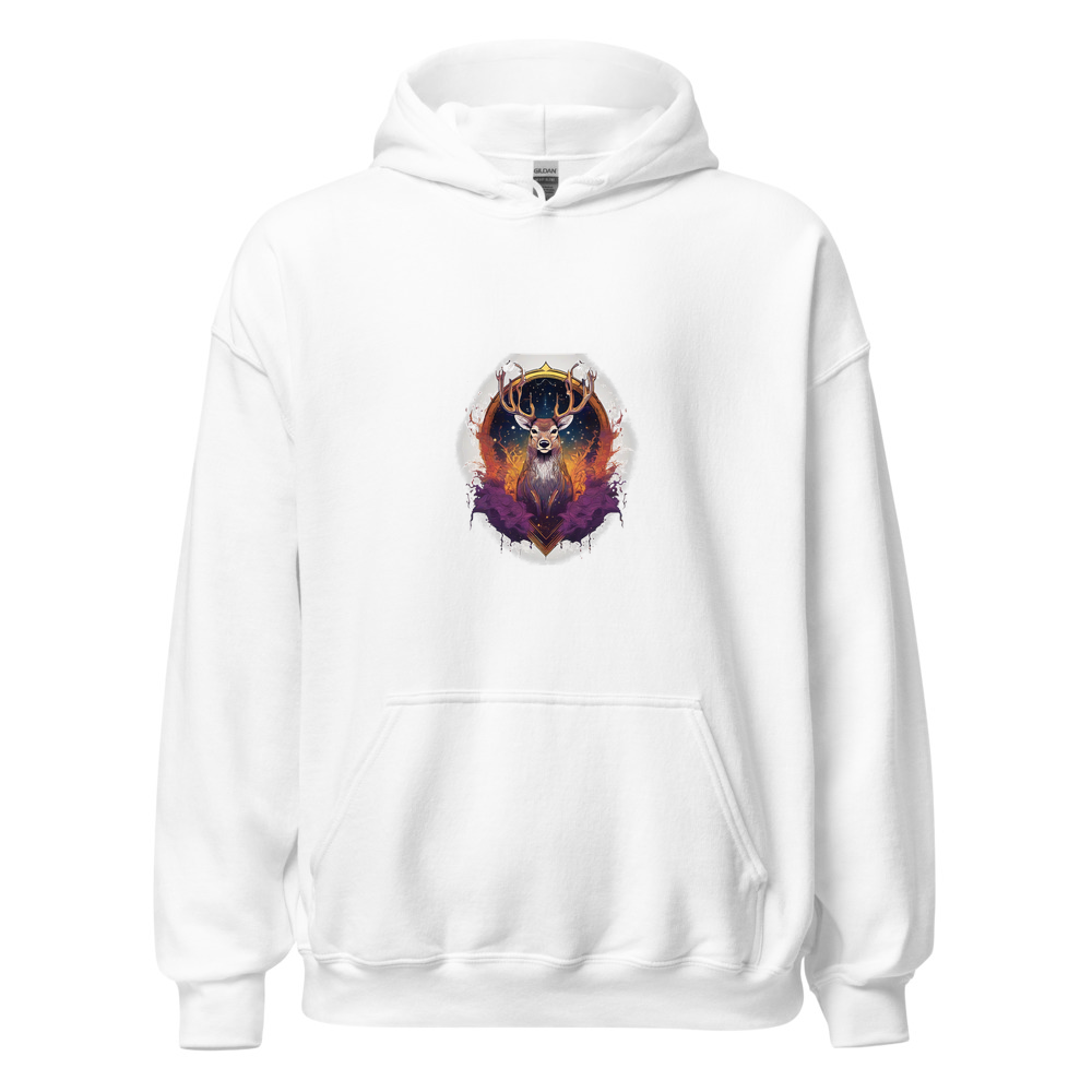 White Hoodie with print art
