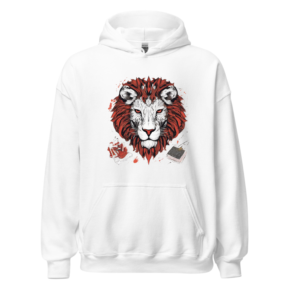 White Hoodie with print art
