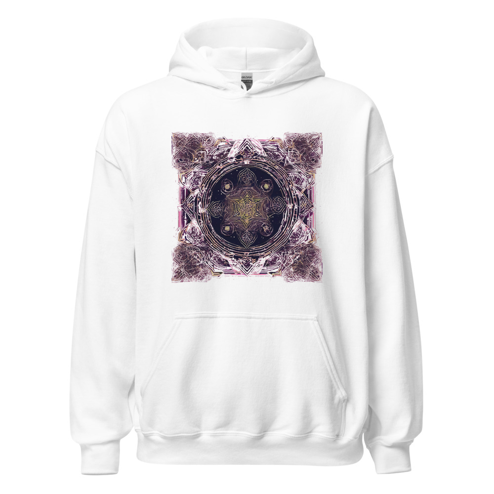 White Hoodie with print art